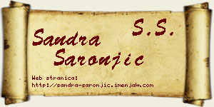 Sandra Šaronjić vizit kartica